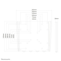 Neomounts Monitor-Wandhalterung, 25,4 cm (10"),...