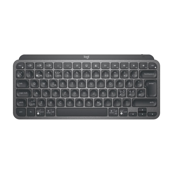 Logitech MX Keys Mini, Mini, Kabellos, RF Wireless + Bluetooth, Scherenschalter, QWERTY, Graphit