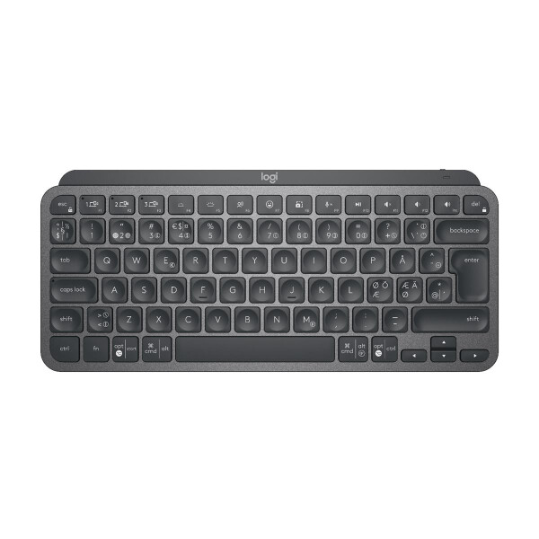 Logitech MX Keys Mini, Mini, Kabellos, RF Wireless + Bluetooth, Scherenschalter, QWERTY, Graphit