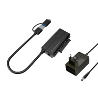 Conceptronic ABBY21B USB 3.0 SATA-Adapter mit Netzteil,...