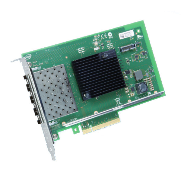 Intel X710DA4FH, Eingebaut, Kabelgebunden, PCI Express, Faser, 10000 Mbit/s, Schwarz, Grün