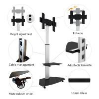 Techly ICA-TR3WH, 40 kg, 94 cm (37"), 177,8 cm (70"), 200 x 400 mm, 600 x 400 mm, 1370 - 1900 mm