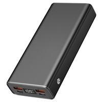 2GO Powerbank 20000mAh 2x USB-A 1x USB-C fast charging ALU