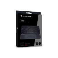 Conceptronic TOBIN01BUS 10-Zoll-Bluetooth-Tastatur mit Touchpad, QWERTY EN (US), Tenkeyless (80 - 87 %), Kabellos, Bluetooth, QWERTY, Schwarz