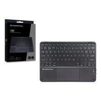 Conceptronic TOBIN01BPT 10-Zoll-Bluetooth-Tastatur mit Touchpad, QWERTY Portugiesisch, Tenkeyless (80 - 87 %), Kabellos, Bluetooth, QWERTY, Schwarz
