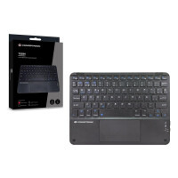 Conceptronic TOBIN01BES 10-Zoll-Bluetooth-Tastatur mit Touchpad, QWERTY Spanisch, Tenkeyless (80 - 87 %), Kabellos, Bluetooth, QWERTY, Schwarz