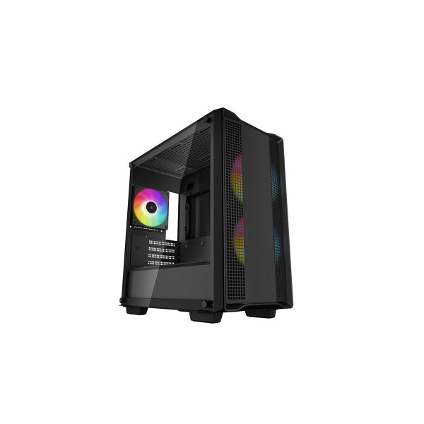 Deepcool CC360 ARGB, Mini Tower, PC, Schwarz, micro ATX, Mini-ITX, ABS, Stahl, Gehärtetes Glas, Multi