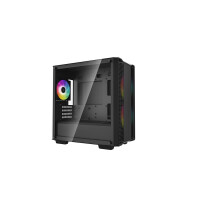 Deepcool CC360 ARGB, Mini Tower, PC, Schwarz, micro ATX, Mini-ITX, ABS, Stahl, Gehärtetes Glas, Multi