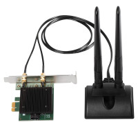 Edimax EW-7833AXP, Kabelgebunden, PCI Express, WLAN / Bluetooth, Wi-Fi 6 (802.11ax), 2400 Mbit/s, Schwarz