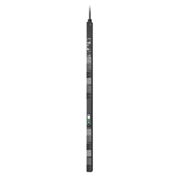 APC NetShelter Rack PDU Advanced, Switched Metered Ausgang, 3PH, 22,1kW 400V 32A oder 17,3kW 415V 30A, 48 Ausgänge, IEC309, Messgerät, Metered-by-outlet, Geändert, 0U, Dreiphasig, Senkrecht, Schwarz, LCD