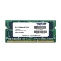 PATRIOT Memory 8GB PC3-12800, 8 GB, 1 x 8 GB, DDR3, 1600...