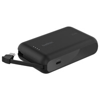 Belkin 10k PD20w Integrated USB-C Cable Power Bank Black