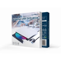 Gembird DVD-USB-03-BW, Schwarz, Weiß, Vorderseite,...