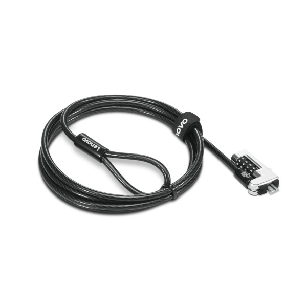 Lenovo 4XE1F30278, 1,8 m, Kensington, Zahlenschloss, Schwarz