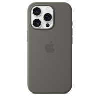 Apple iPhone 16 Pro Silikon Case mit MagSafe – Steingrau, Cover, Apple, iPhone 16 Pro, 16 cm (6.3"), Grau