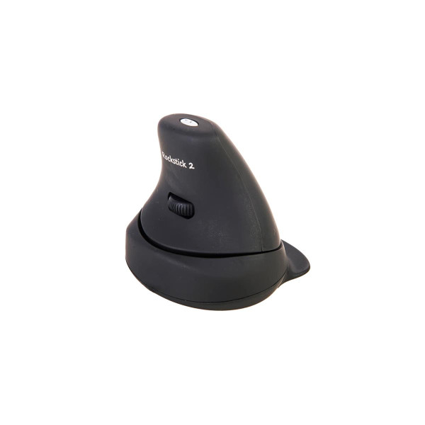 Bakker Rockstick 2 Mouse Wireless Medium/Small, Beidhändig, Vertikale Ausführung, Laser, RF Wireless, 2000 DPI, Schwarz