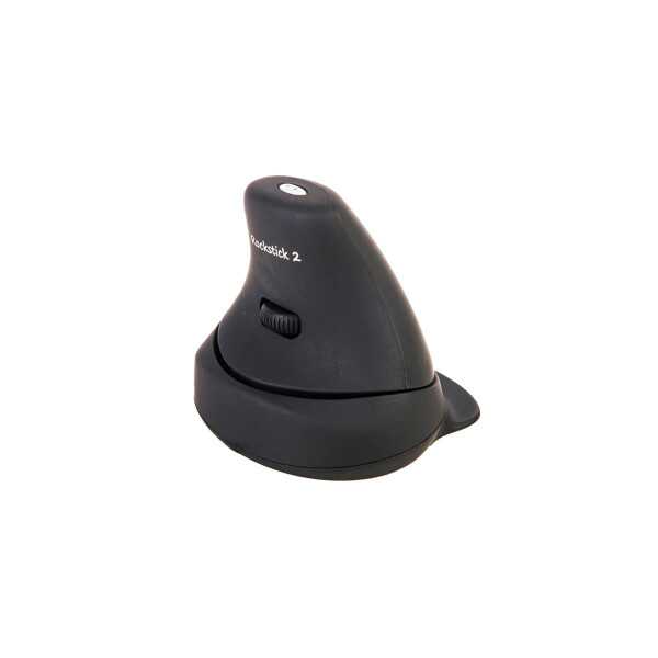 Bakker Rockstick 2 Mouse Wireless Medium/Small, Beidhändig, Vertikale Ausführung, Laser, RF Wireless, 2000 DPI, Schwarz
