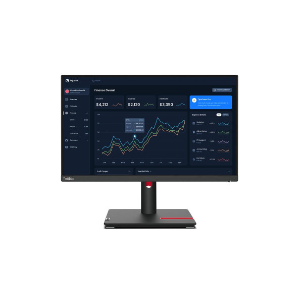 Lenovo ThinkVision T22i-30, 54,6 cm (21.5"), 1920 x 1080 Pixel, Full HD, LED, 6 ms, Schwarz