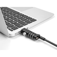 Navilock 20916, 1,8 m, USB Typ-A, Zahlenschloss, Karbonstahl, Schwarz