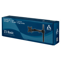 Arctic Z1 Basic - Monitorarm zur Befestigung am Schreibtisch, Klemme, 8 kg, 33 cm (13"), 81,3 cm (32"), 100 x 100 mm, Schwarz