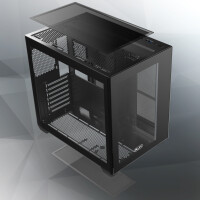 RAIJINTEK PAEAN C7, Midi Tower, PC, Schwarz, ATX, micro ATX, Mini-ITX, SPCC, Gehärtetes Glas, Gaming