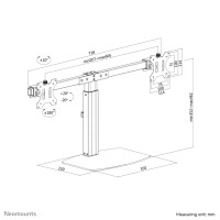Neomounts Monitor-Tischhalterung, Freistehend, 6 kg, 25,4...