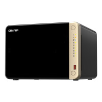 QNAP TS-664, NAS, Tower, Intel® Celeron®, N5095, 24 TB, Schwarz, Bronze