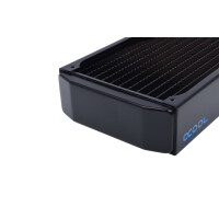 Alphacool NexXxoS XT45, Kühlkörper, Kupfer, Stahl, Schwarz, 124 mm, 400 mm, 46 mm