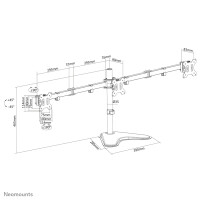 Neomounts Monitor-Tischhalterung, Freistehend, 6 kg, 33 cm (13"), 68,6 cm (27"), 100 x 100 mm, Schwarz
