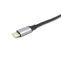 Equip USB-C 5-in-1 Multifunktionsadapter, Kabelgebunden, USB 3.2 Gen 1 (3.1 Gen 1) Type-C, 100 W, Schwarz, Grau, 5 Gbit/s, 4096 x 2160 Pixel