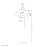 Neomounts Monitor-Tischhalterung, Schrauben, 15 kg, 25,4 cm (10"), 81,3 cm (32"), 100 x 100 mm, Schwarz