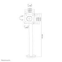 Neomounts Monitor-Tischhalterung, Schrauben, 15 kg, 25,4 cm (10"), 81,3 cm (32"), 100 x 100 mm, Schwarz