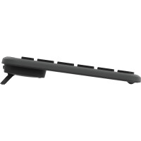 Logitech MK950 Signature Slim, Kabellos, RF Wireless + Bluetooth, Scherenschalter, QWERTY, Graphit, Maus enthalten