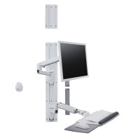 Ergotron LX Wall Mount System, 11,3 kg, 81,3 cm (32"), 75 x 75 mm, 100 x 100 mm, Höhenverstellung, Weiß
