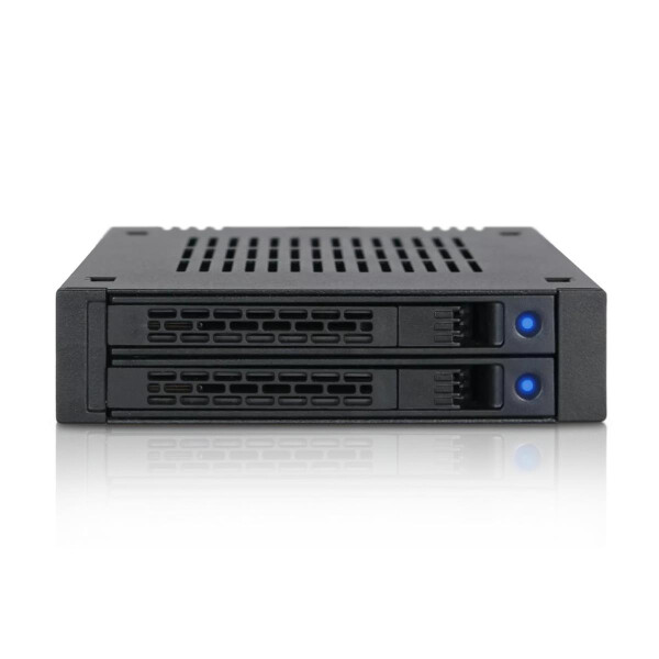 Icy Dock MB742SP-B, Schwarz, Metall, Kunststoff, 9.5 mm, 12 Gbit/s, CE, REACH, 101,6 mm