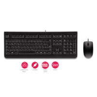 Cherry DC 2000, Kabelgebunden, USB, Mechanischer Switch, QWERTY, Schwarz, Maus enthalten