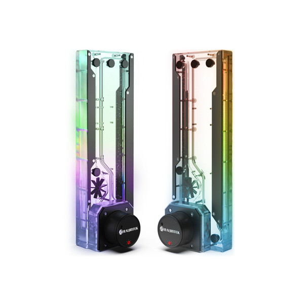 RAIJINTEK ACHERON 360 D5 EVO RBW Distro Plate - Acryl, D-RGB, Pumpe und Reservoir, Aluminium, Polymethylmethacrylat (PMMA), 1/4", 220 l, 120 mm, 96 mm