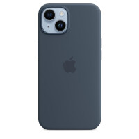 Apple iPhone 14 Silikon Case mit MagSafe - Sturmblau,...