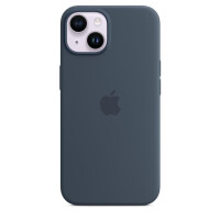 Apple iPhone 14 Silikon Case mit MagSafe - Sturmblau,...