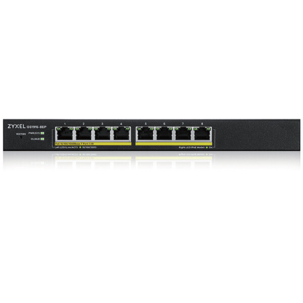 ZyXEL GS1915-8EP, Managed, L2, Gigabit Ethernet (10/100/1000), Vollduplex, Power over Ethernet (PoE)