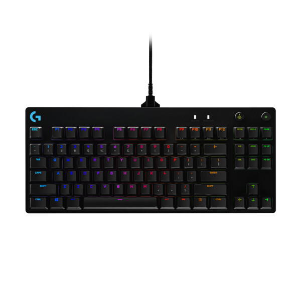 Logitech G Pro, Kabelgebunden, USB, Mechanischer Switch, QWERTZ, RGB-LED, Schwarz