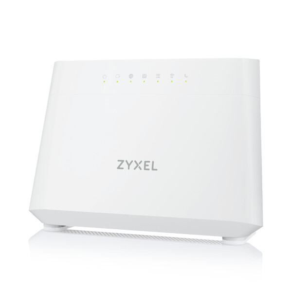 ZyXEL DX3301-T0, Wi-Fi 6 (802.11ax), Dual-Band (2,4 GHz/5 GHz), Eingebauter Ethernet-Anschluss, ADSL, Weiß, Tabletop-Router