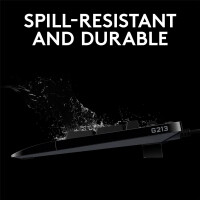 Logitech G G213 Prodigy Gaming Keyboard, Volle Größe (100%), Kabelgebunden, USB, QWERTZ, RGB-LED, Schwarz