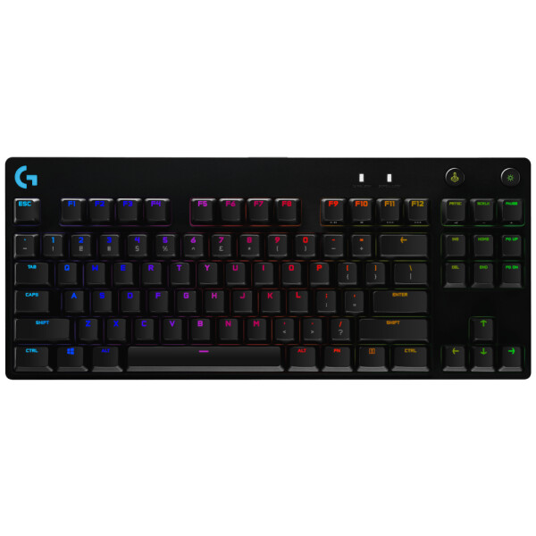 Logitech G Pro Gaming, Tenkeyless (80 - 87 %), Kabelgebunden, USB, Mechanischer Switch, RGB-LED, Schwarz