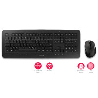 Cherry DW 5100, Volle Größe (100%), Kabellos, RF Wireless, Schwarz, Maus enthalten