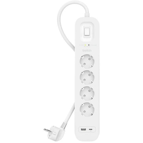 Belkin SRB001VF2M, 525 J, 4 AC-Ausgänge, Weiß, 2 m, 1 Stück(e)