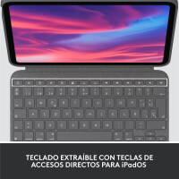 Logitech Combo Touch, QWERTY, Spanisch, Touchpad, 1,8 cm, 1 mm, Apple