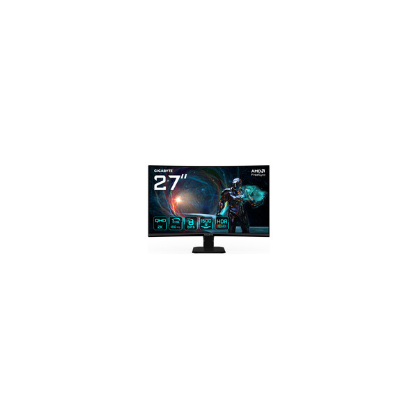 Gigabyte Dis 27 GBT GS27QCA QHD 180Hz IPS Curved - 1 ms - IPS