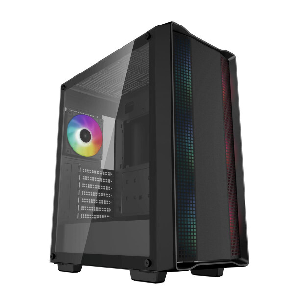 Deepcool CC560 ARGB V2, Midi Tower, PC, Schwarz, ATX, micro ATX, Mini-ITX, ABS, SPCC, Gehärtetes Glas, Gaming