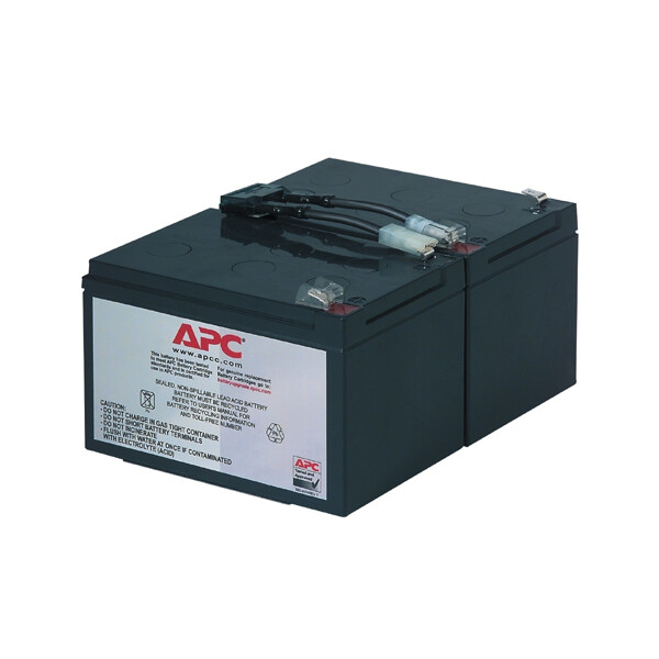 APC Ersatzbatterie Nr. 6 mit 2 Jahren Garantie, Plombierte Bleisäure (VRLA), Schwarz, 7,68 kg, 195,6 x 152,4 x 94 mm, 0 - 40 °C, 0 - 95%